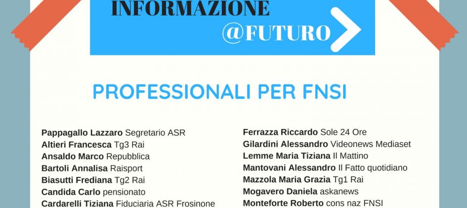 Lista candidati informazione futuro FNSI